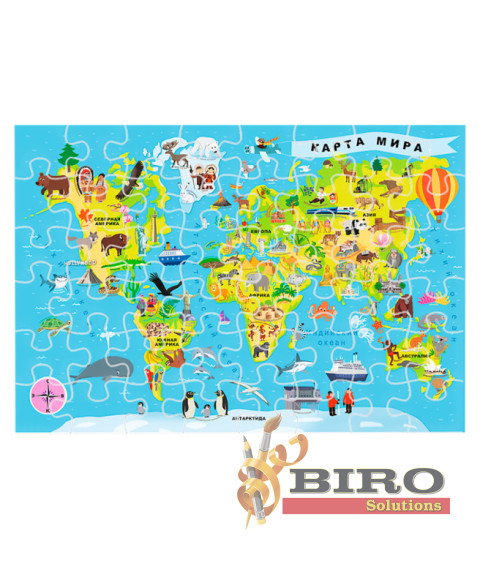 TF Puzzle "100 Educational - World Map"(ru)